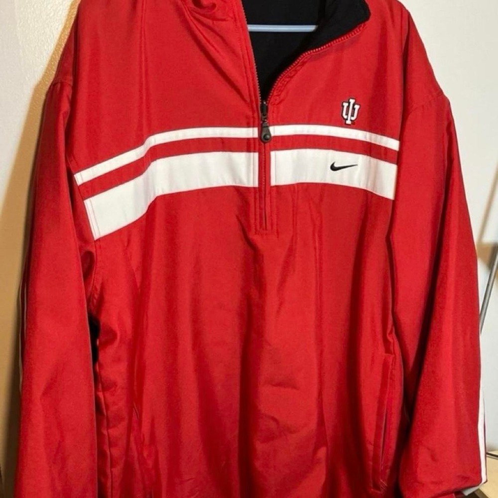 Y2K IU Hoosiers Nike Red White Reversible Jacket
